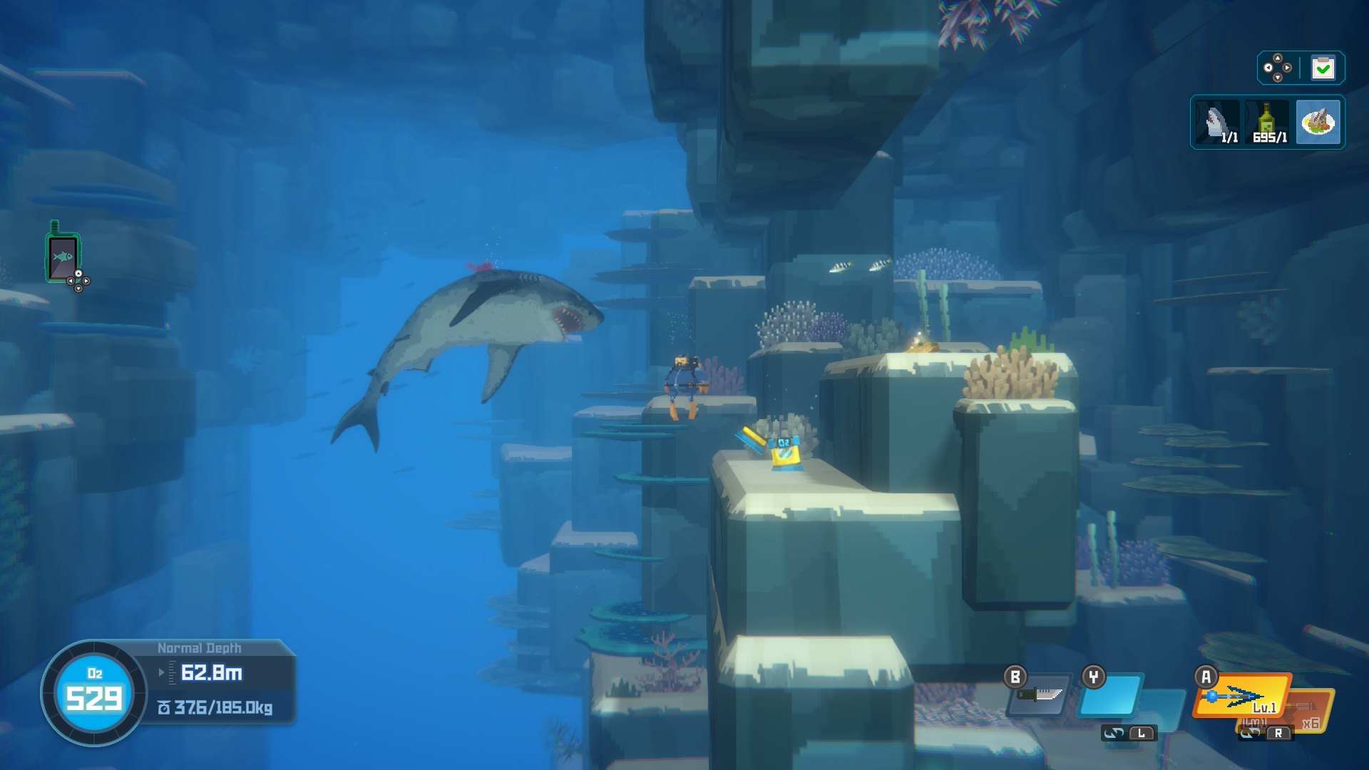 A great white shark in the deep. Very rude, to be honest.