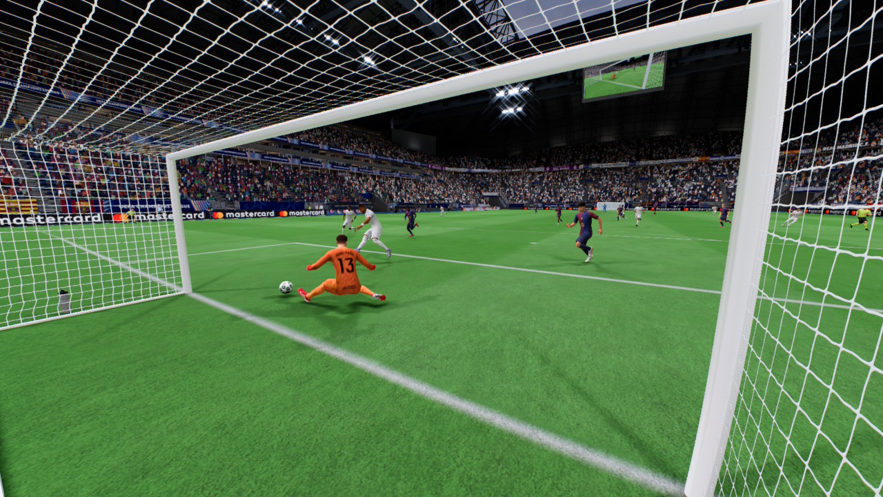 A goalmouth scramble. Pretty, as long as it holds still.