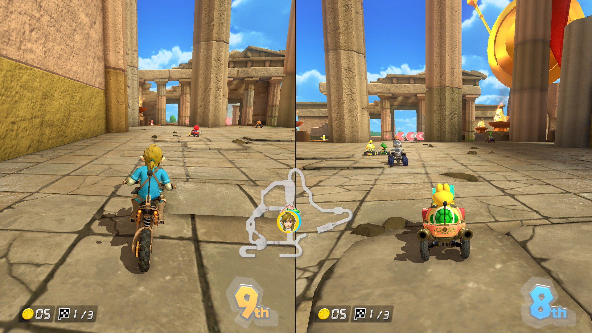 Multiplayer even works in handheld mode. Elbows in, everyone.