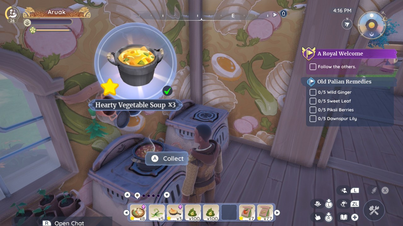 Hearty vegetable soup, ready to collect. I may have made too much.