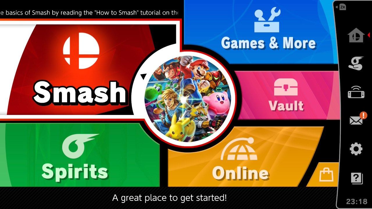 The main menu, where every fight starts. Pick a fighter, any fighter.